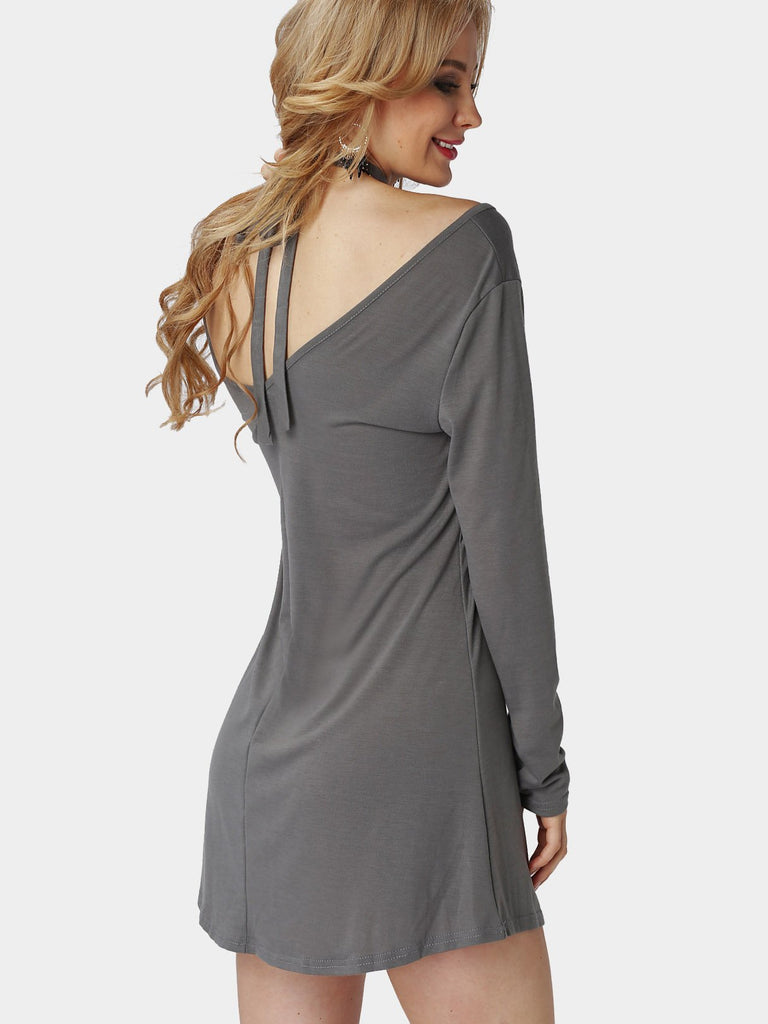 Womens Grey Mini Dresses