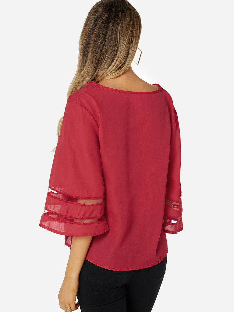 Womens Red Blouses