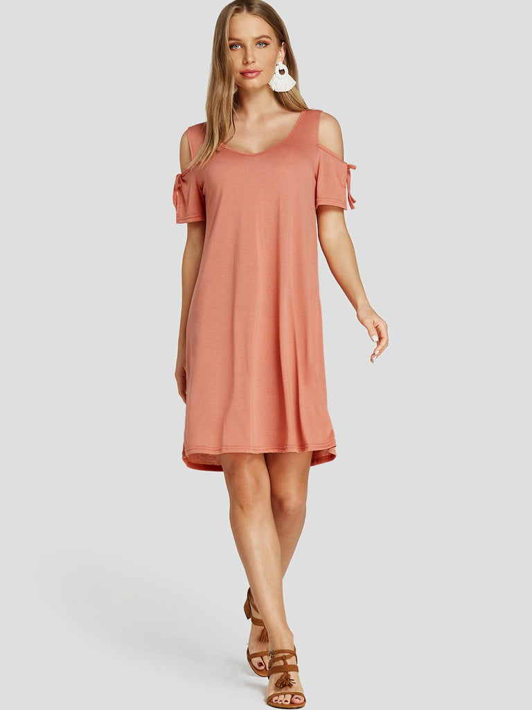 Womens Coral Casual Dresses