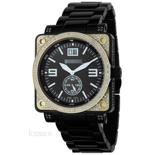 Wholesale Customized Black-Ion-Plated-Stainless-Steel 22 mm Watch Band 4853_K0033163