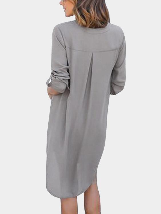 Womens Grey Chiffon Dresses