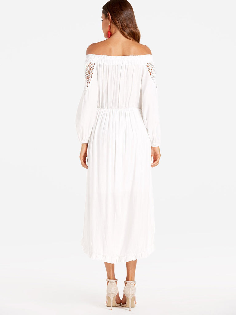 Womens White Off The Shoulder Dresses