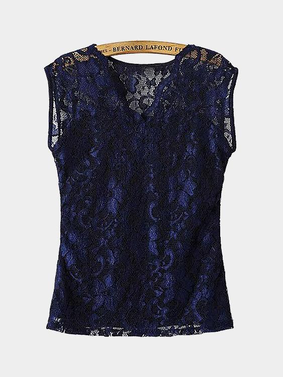 V-Neck Lace Top Camis