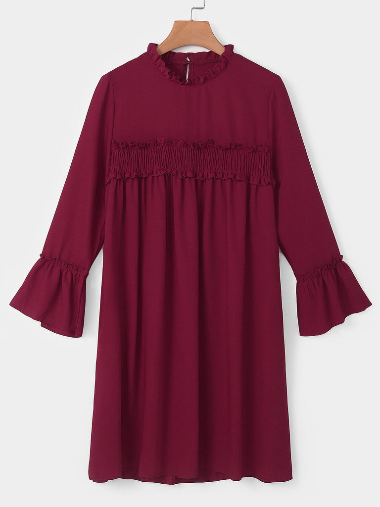 Womens Burgundy Chiffon Dresses