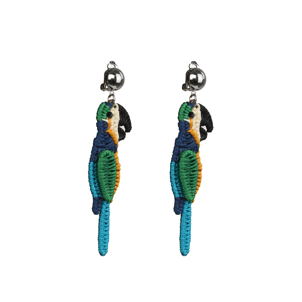 Exotic Macaw Handmade Drop Earrings