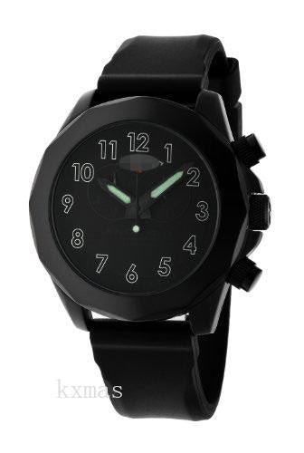 Wholesale Shopping Rubber 24 mm Wristwatch Strap AD454BK_K0036368