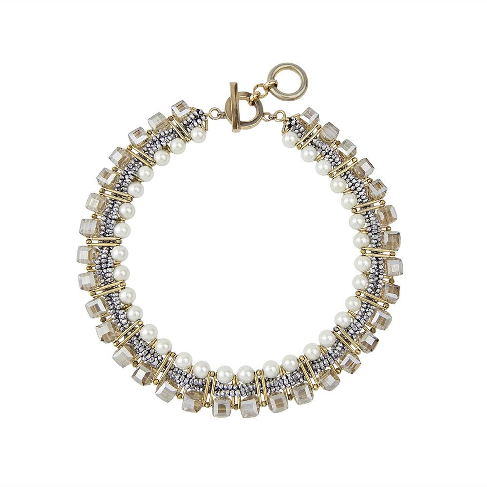 Unusual Handcrafted Bead Weaving Art Deco Roaring 19S Jewelry Necklace