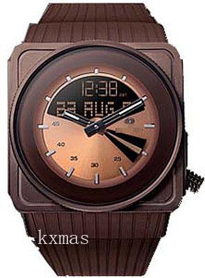Wholesale Discount Brown Polyurethane Replacement Watch Strap SU99-2_K0037559