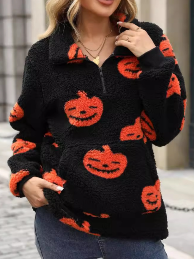 Fashion Long Sleeve Halloween Casual Regular Sweatshirt