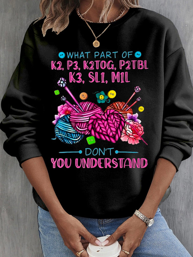 Casual Crew Neck Long Sleeve Letter Pattern Fashion Regular Sweatshirt
