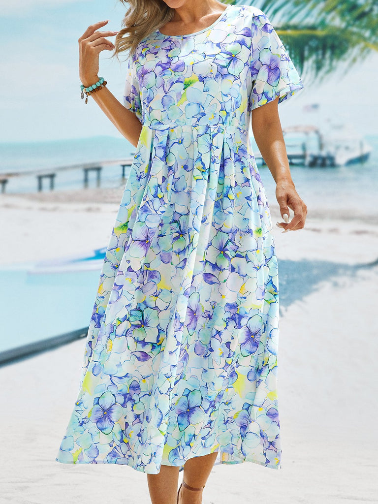 Lavender Plus Size Midi Dresses