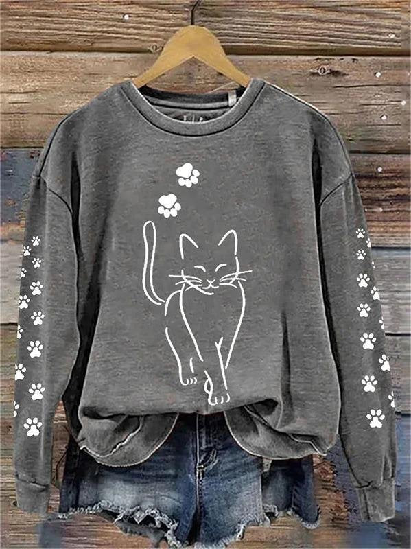 Casual Crew Neck Long Sleeve Striped Fashion Regular Sweatshirt