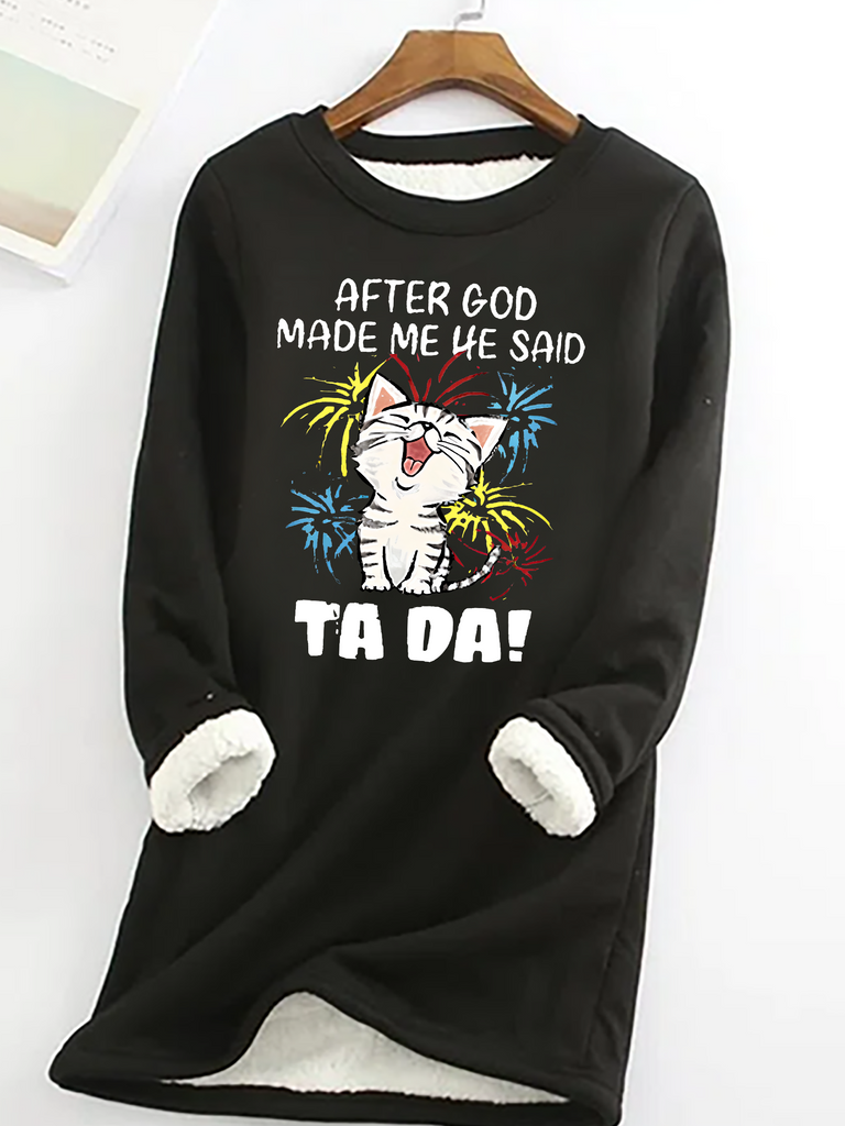 Casual Crew Neck Long Sleeve Text Letters Regular Sweatshirt