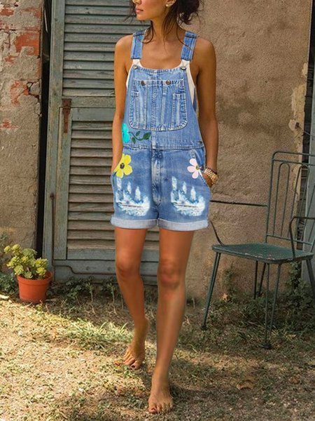 Fashion Floral Jumpsuits Romper
