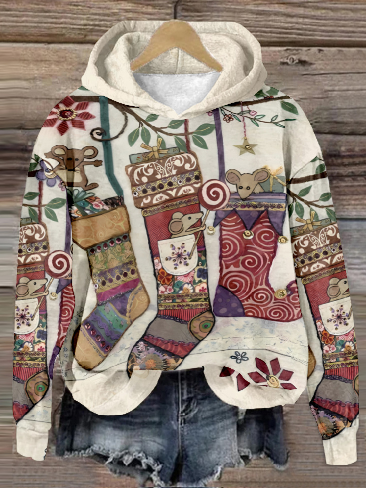 Fashion Long Sleeve Hoodie Christmas Casual Regular Sweatshirt