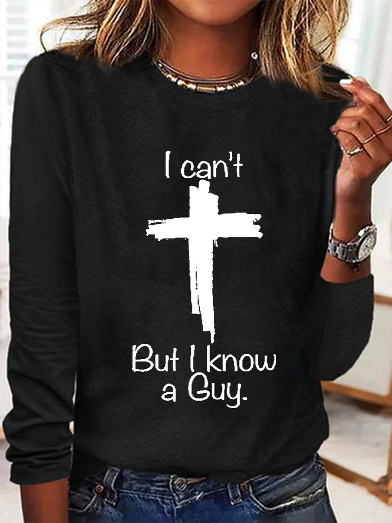 Fashion Crew Neck Long Sleeve Cross Regular Blouses