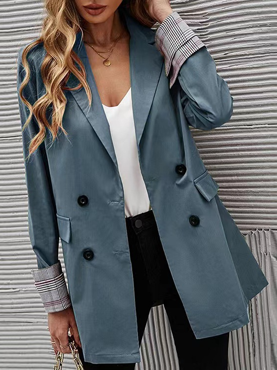 Loose Long Sleeve Plain Fashion Regular Blazers