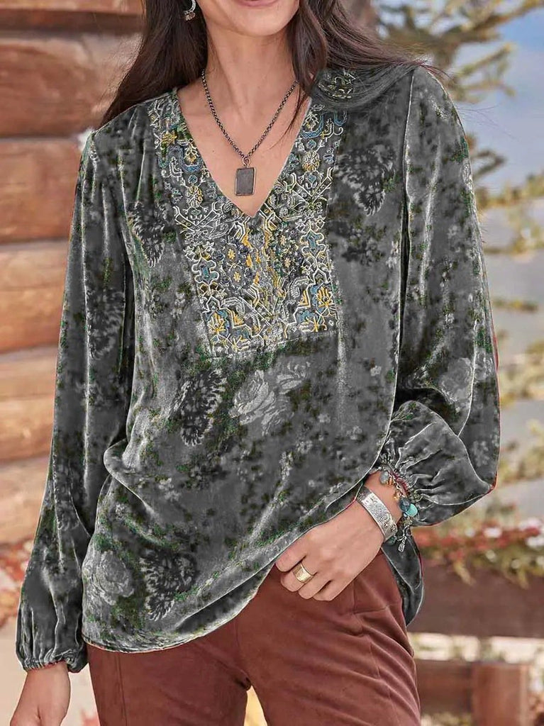 Gray Plus Size Blouses