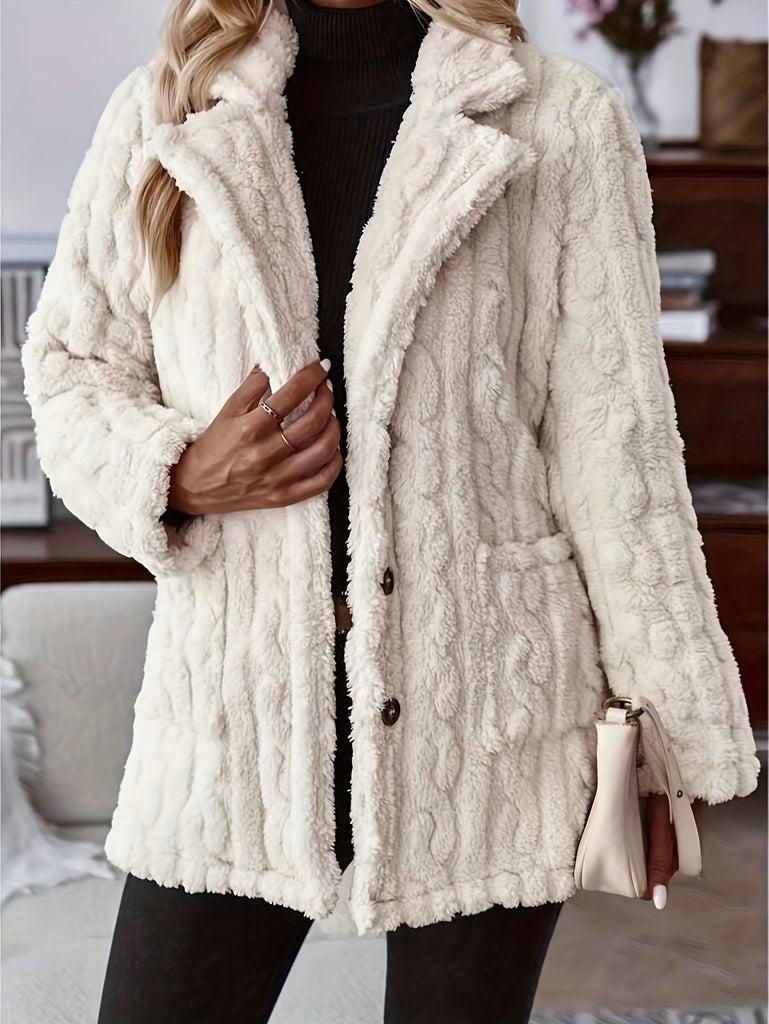 Loose Shawl Collar Long Sleeve Ombre Fashion Regular Jacket