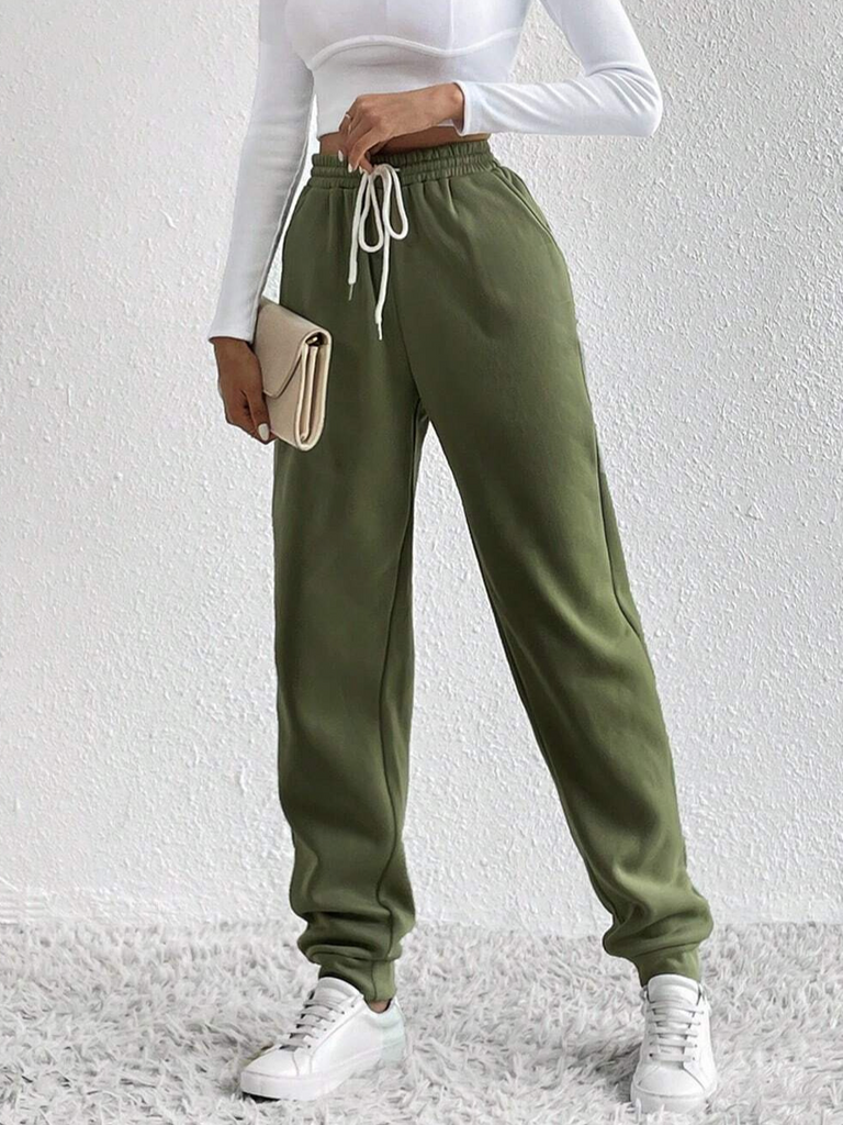 Fashion Plain Loose Long Pants