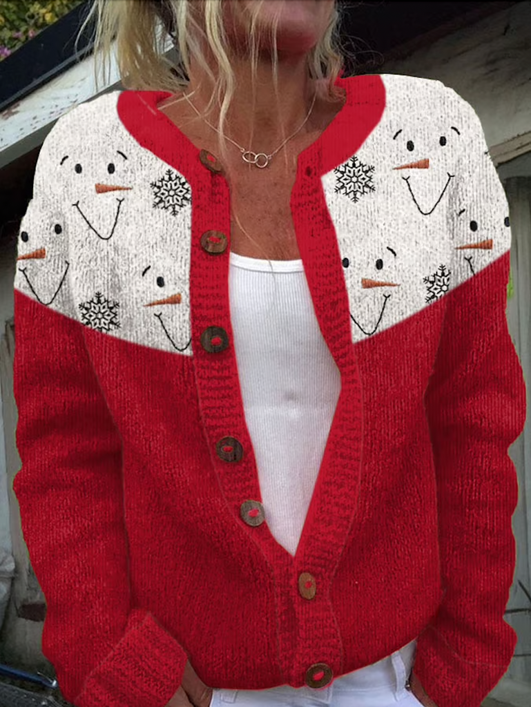 Crew Neck Long Sleeve Floral Printing Fashion Regular Cardigan