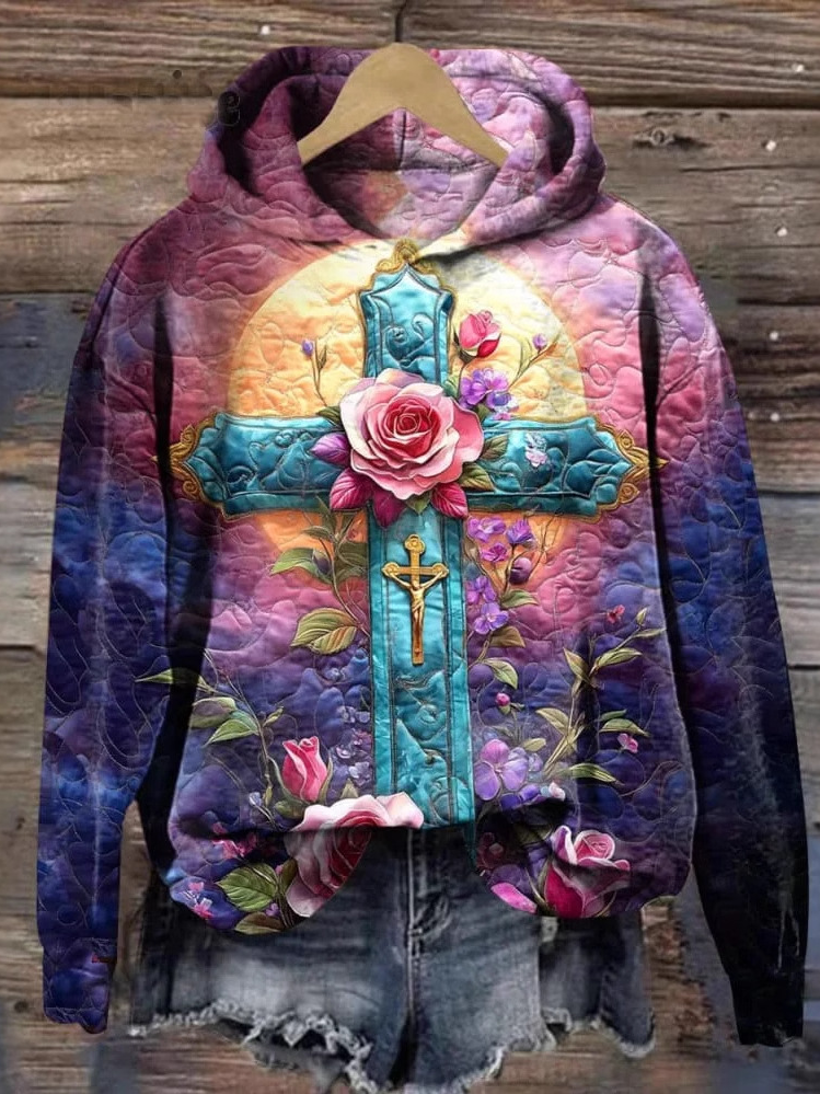 Casual Long Sleeve Hoodie Geometric Fashion Regular Sweatshirt
