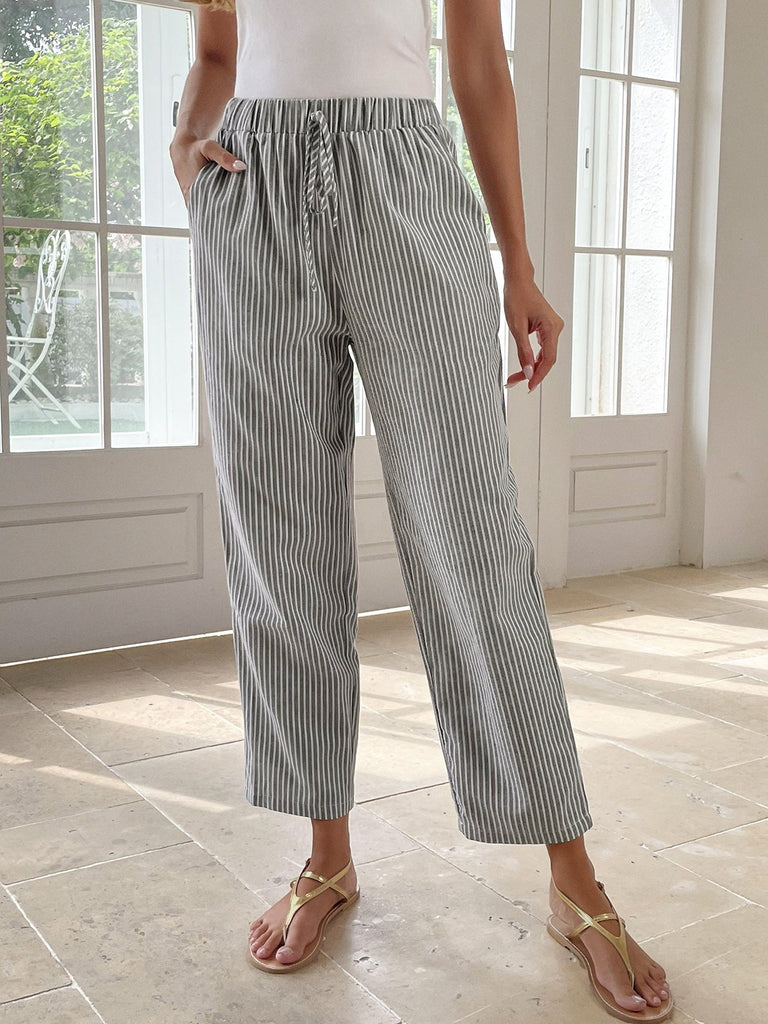 Fashion Striped Loose Long Pants
