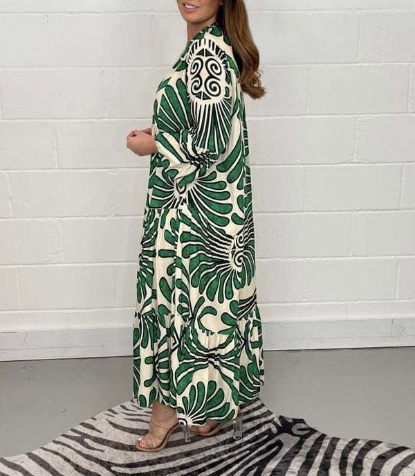 Green Plus Size Midi Dresses