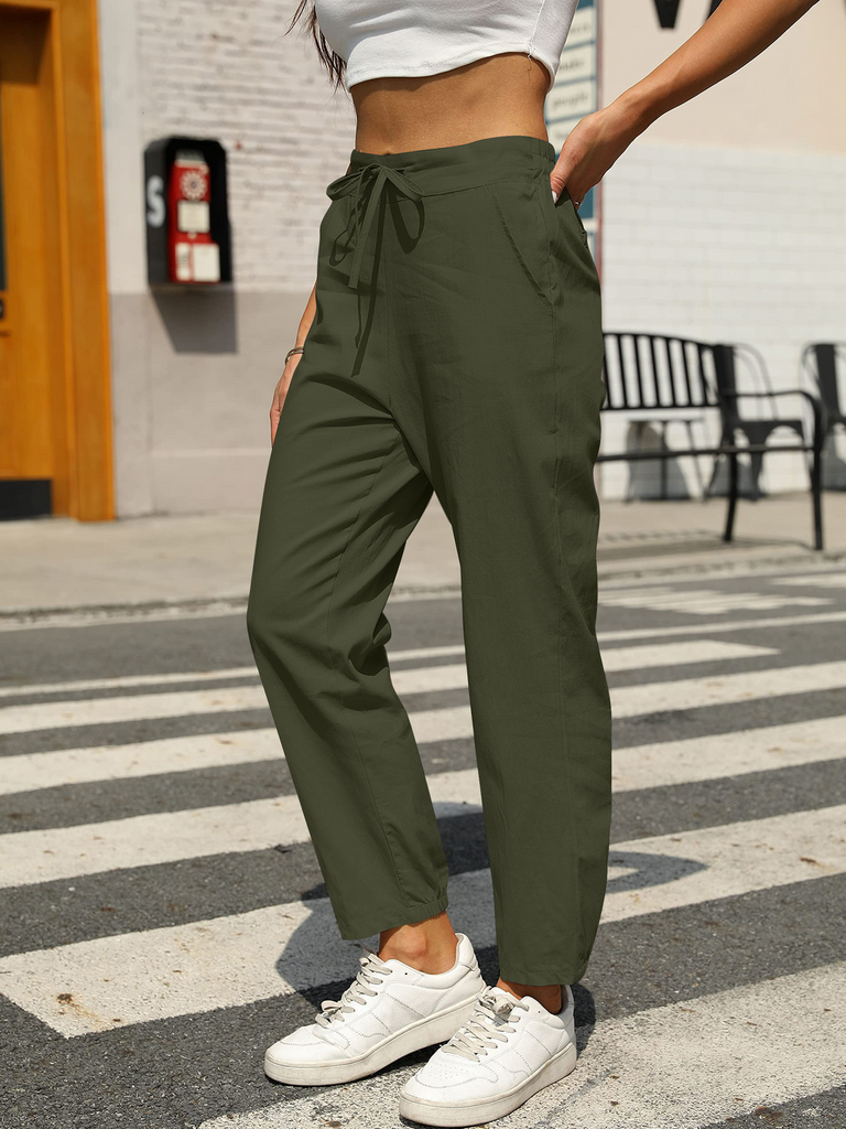 Fashion Plain Loose Long Pants