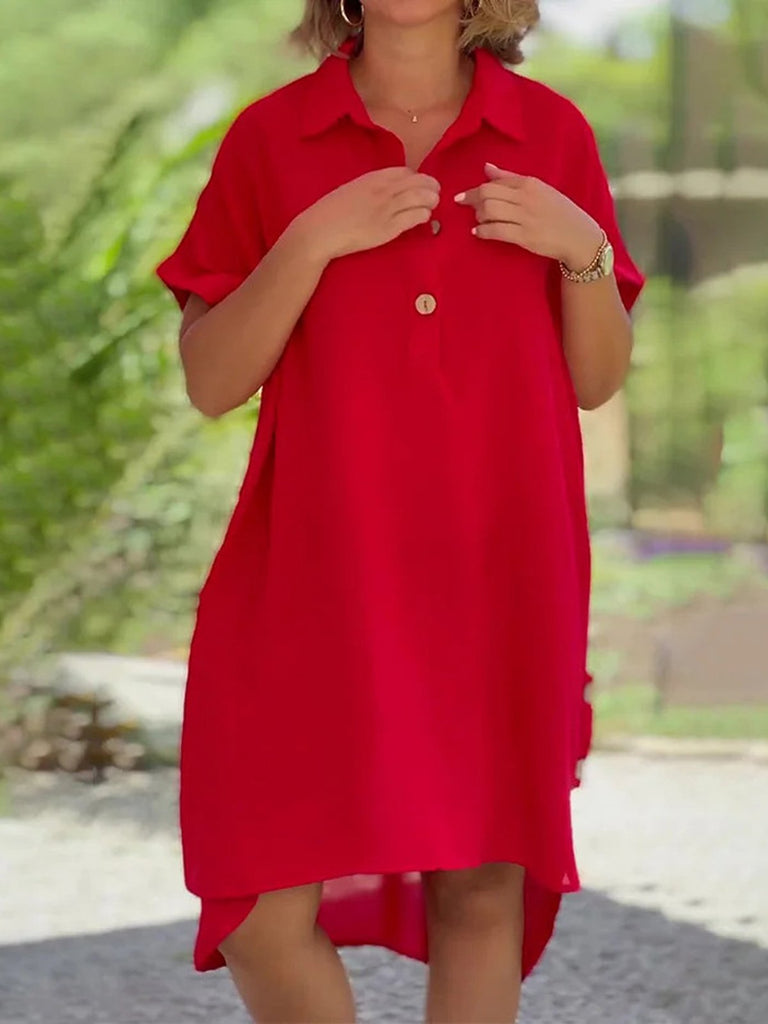 Deep Pink Plus Size Midi Dresses