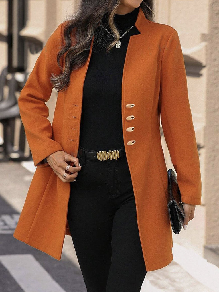 Loose Long Sleeve Plain Fashion Regular Jacket