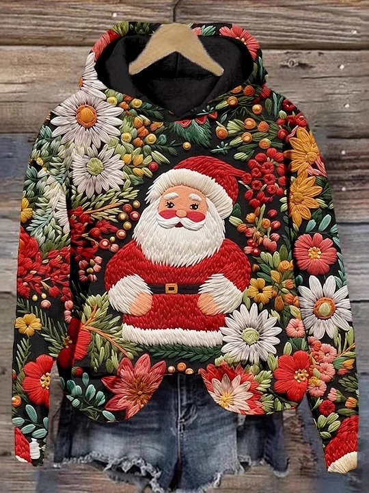 Casual Long Sleeve Hoodie Christmas Fashion Regular Sweatshirt