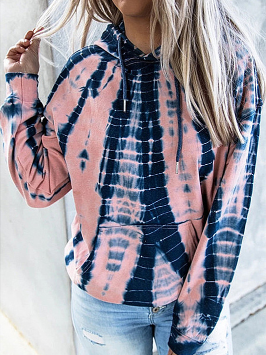 Fashion Long Sleeve Hoodie Geometric Casual Regular Sweatshirt