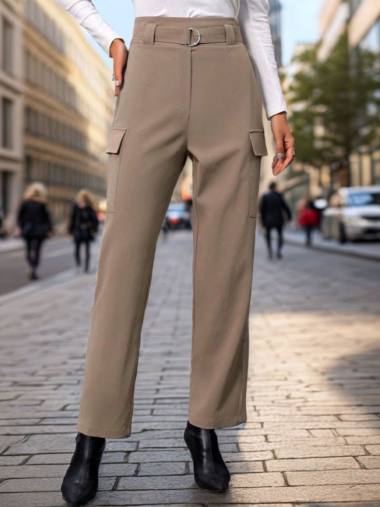 Fashion Plain Loose Fashion Pants