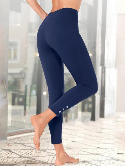 Fashion Plain Tight Ankle Leggings