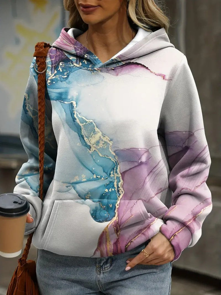 Casual Long Sleeve Hoodie Letter Pattern Fashion Regular Sweatshirt