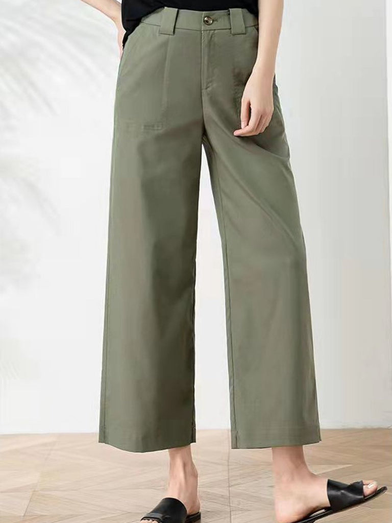 Fashion Plain Loose Long Pants