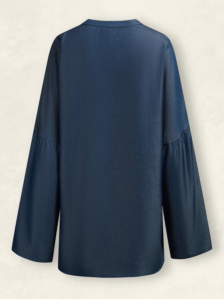 Blue Plus Size Blouses
