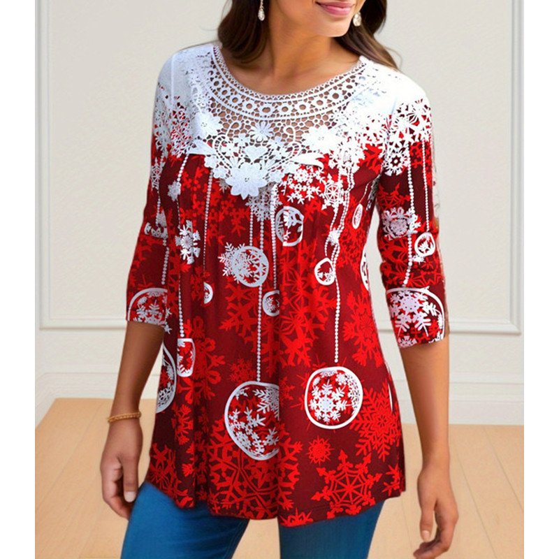 Red Plus Size Blouses