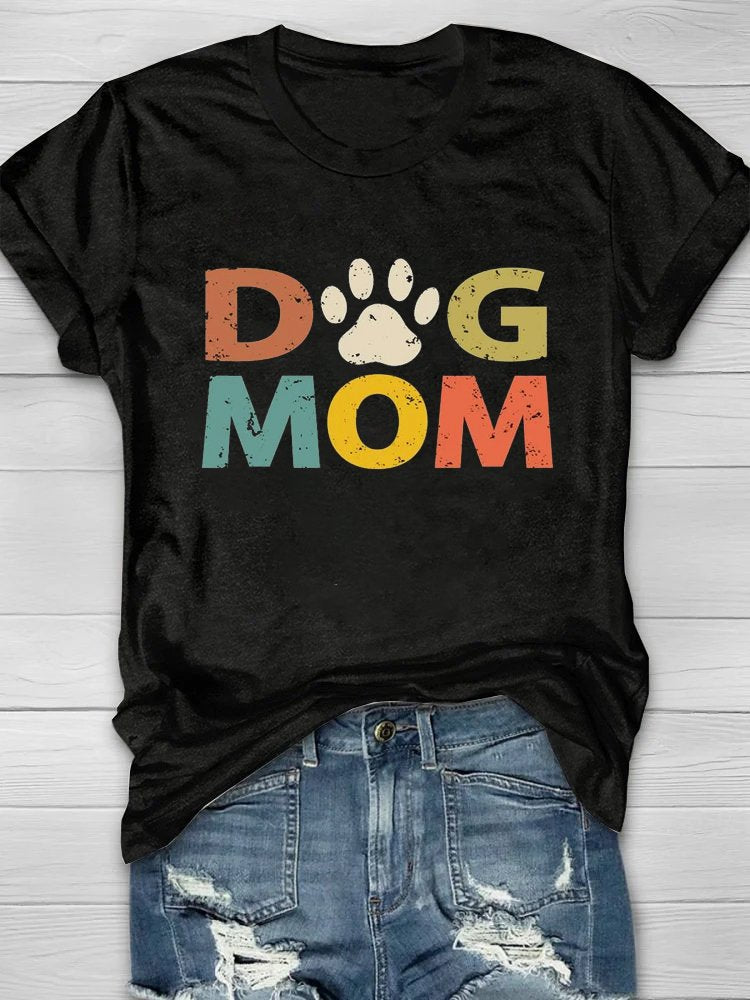 Fashion Short Sleeve Crew Neck Text Letters Loose Regular T-Shirt