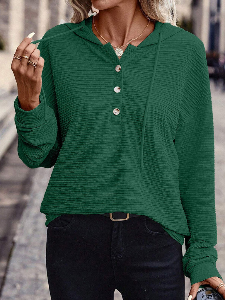 Fashion Long Sleeve Hoodie Plain Casual Regular Sweatshirt