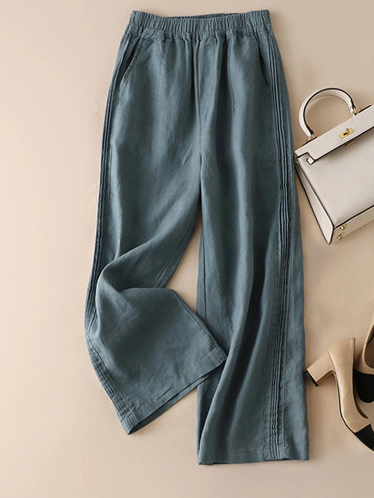 Fashion Plain Loose Long Pants