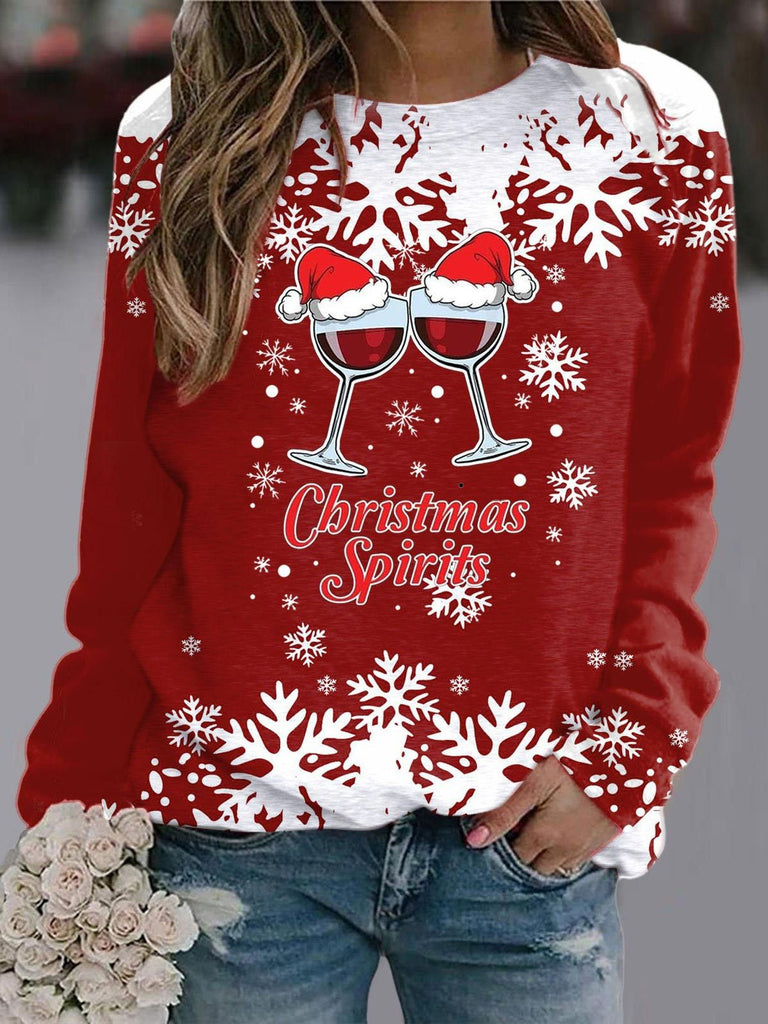 Casual Crew Neck Long Sleeve Text Letters Fashion Regular Sweatshirt