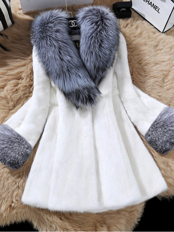Loose Lapel Collar Long Sleeve Abstract Fashion Regular Jacket