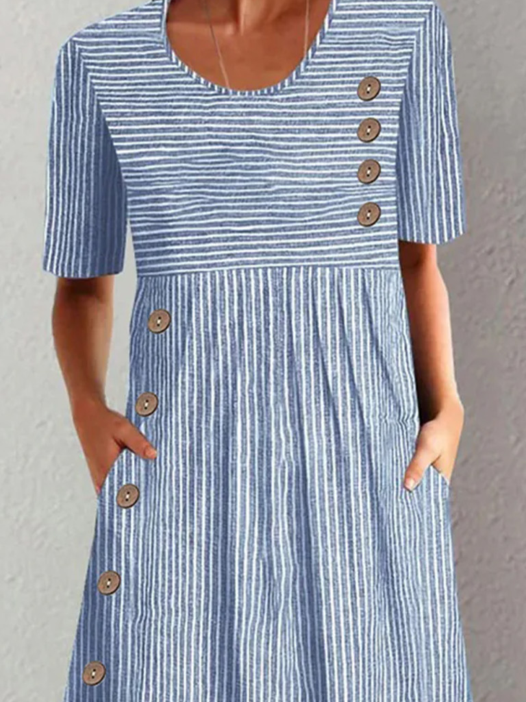 Blue Plus Size Midi Dresses
