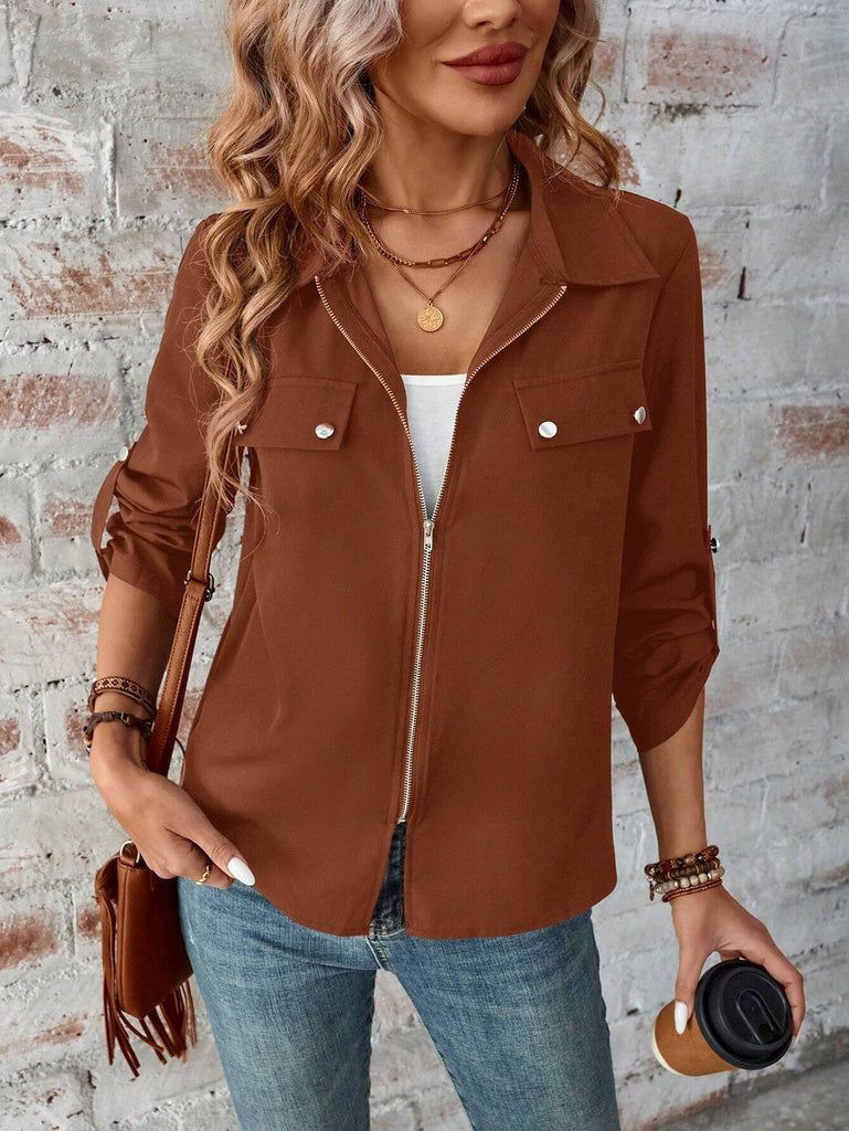 Wine Red Women Jackets