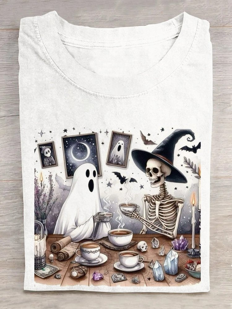 Casual Short Sleeve Crew Neck Halloween Fashion Regular T-Shirt