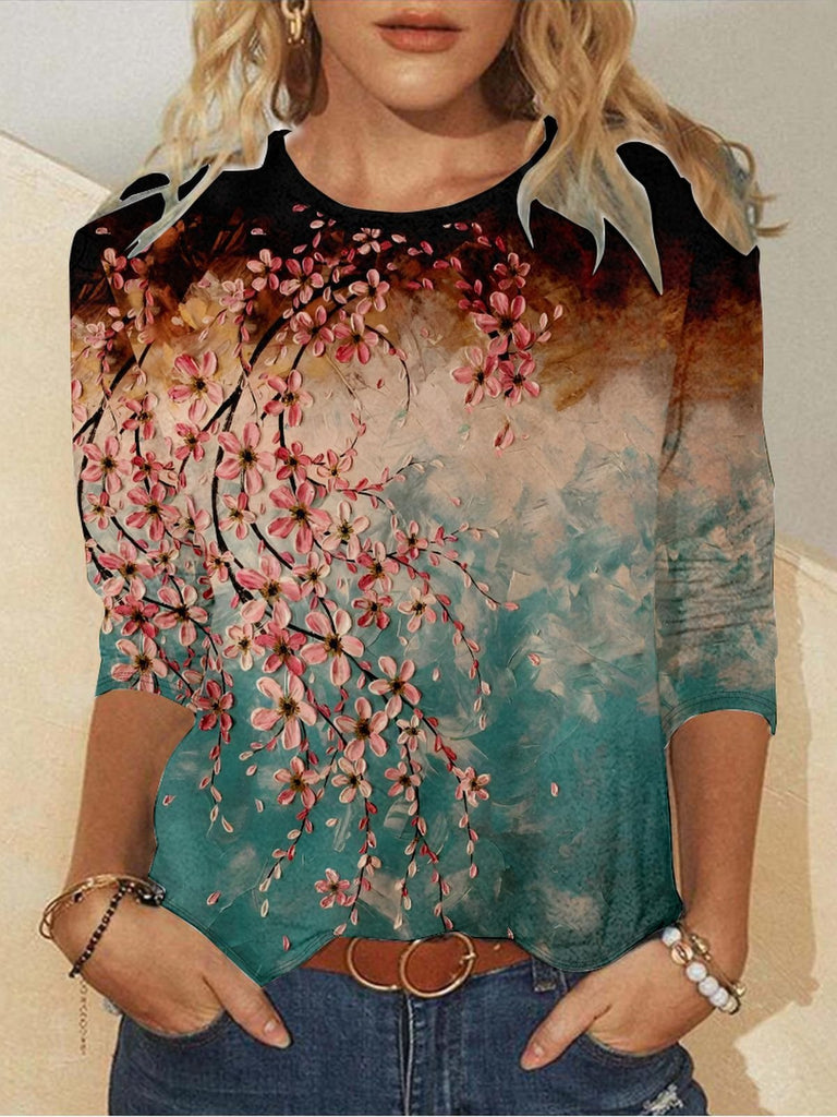 Multicolor Plus Size T-shirts