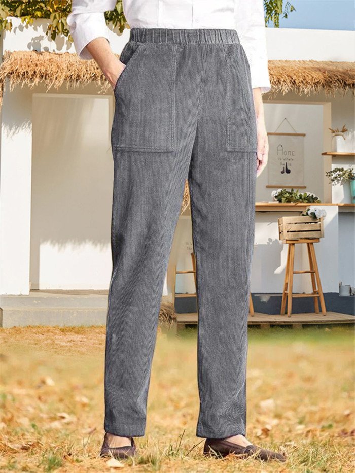 Fashion Plain Loose Long Pants