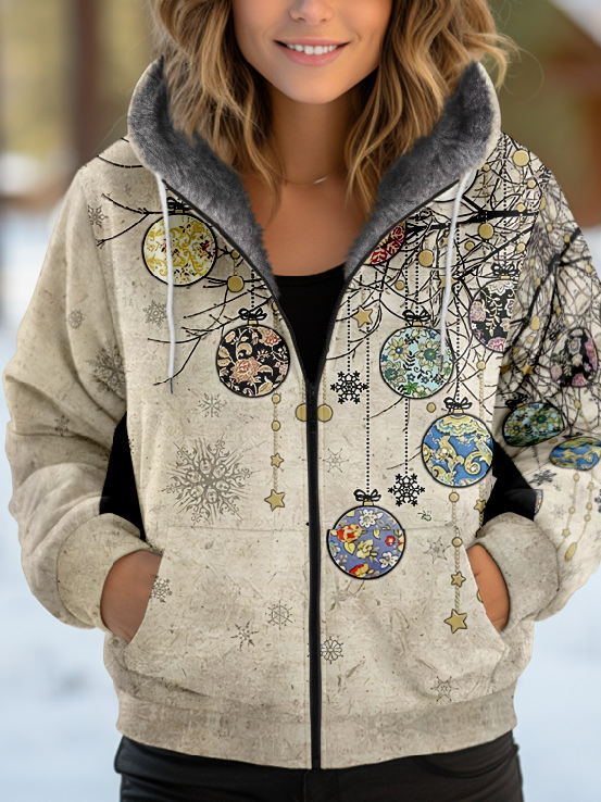 Loose Hoodie Long Sleeve Christmas Fashion Regular Jacket
